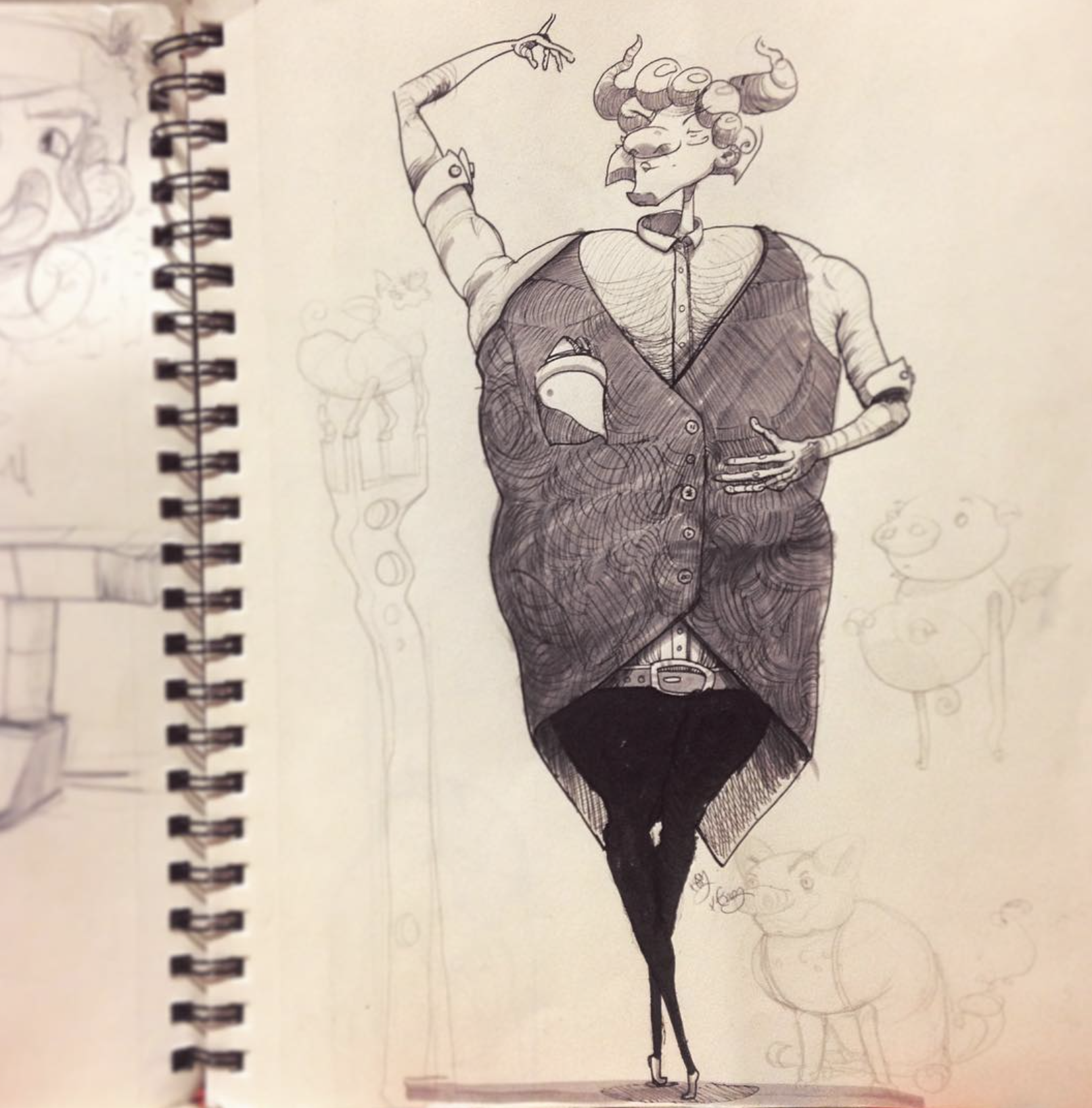 Pencil sketch by Kam Kaiserman